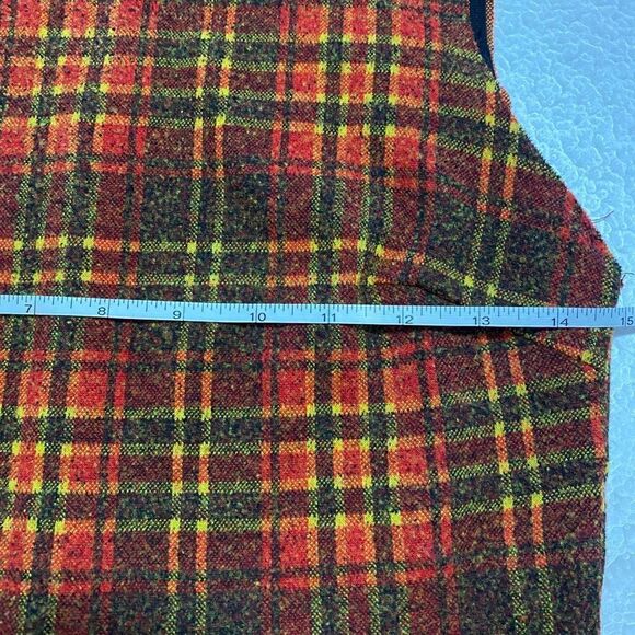 ZARA Woman Orange Plaid Peplum Sleeveless NEW Blouse Orange Yellow - Picture 11 of 15